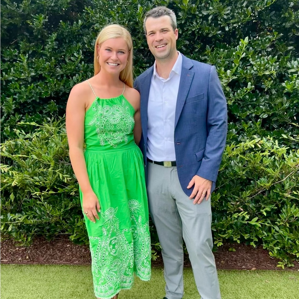 Vibrant Green Patterned Dress